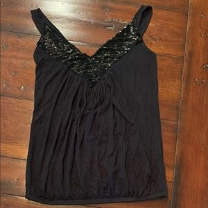 Eight Sixty Black Beaded Tank Top